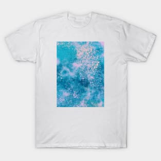 Abstract Watercolor Mint Blue, Watercolor Art T-Shirt